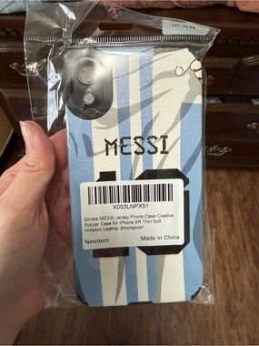 MESSI Soccer Jersey iPhone Case - Blue & White